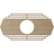 Ekena Millwork Chrysler Wood Fretwork Pierced Ceiling Medallion, Birch, 28"W x 14"H x 7 3/8"ID x 1/4"T CMWP28X14X0250CSBI - alternate 2